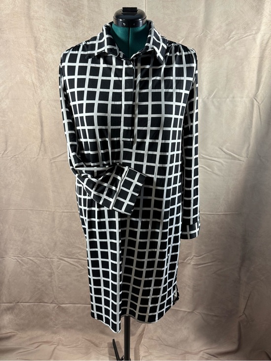Aa Studio Dresses & Skirts - Aa Studio Black and White Grid Shirt Dress